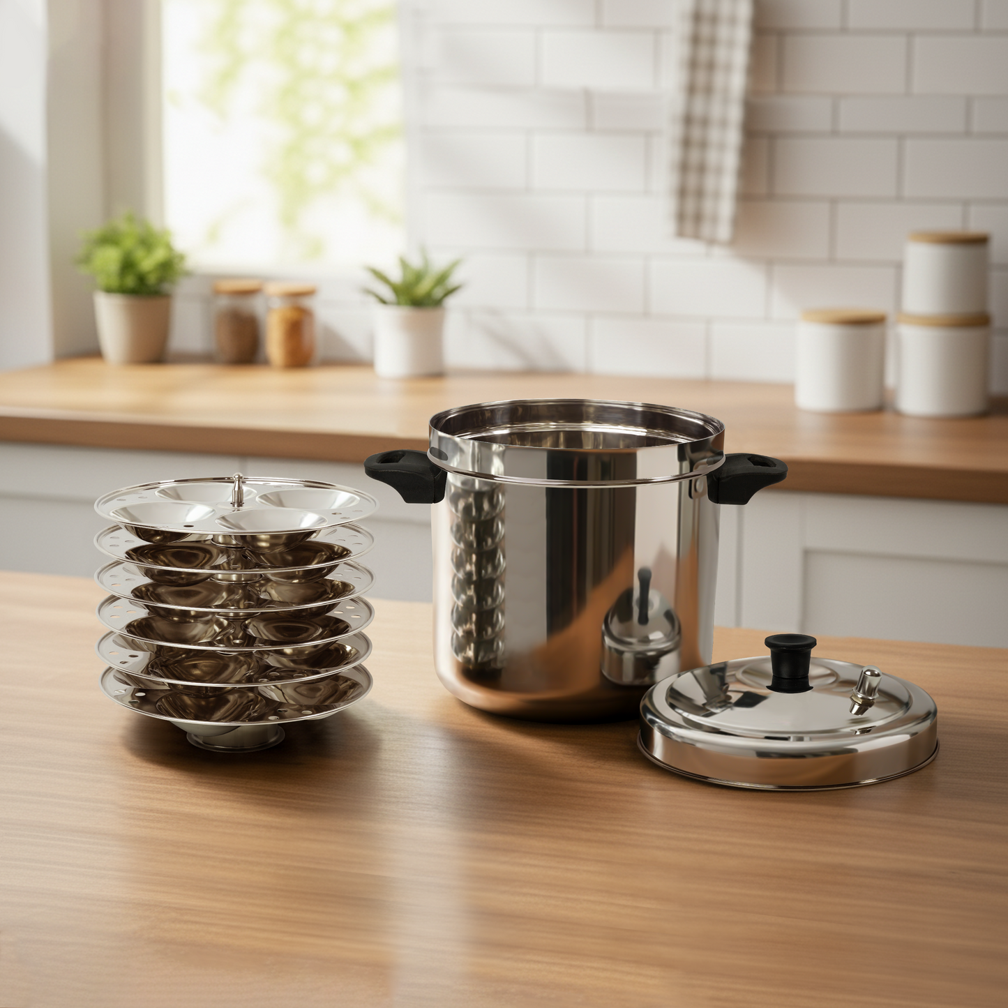 Plain Idly Pot with Plate