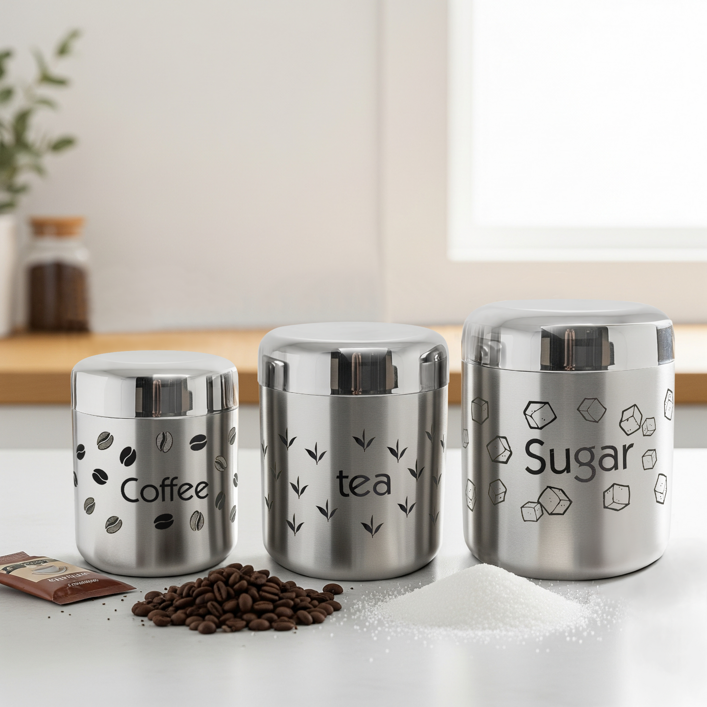 Vintage Tea Coffee Sugar Canister