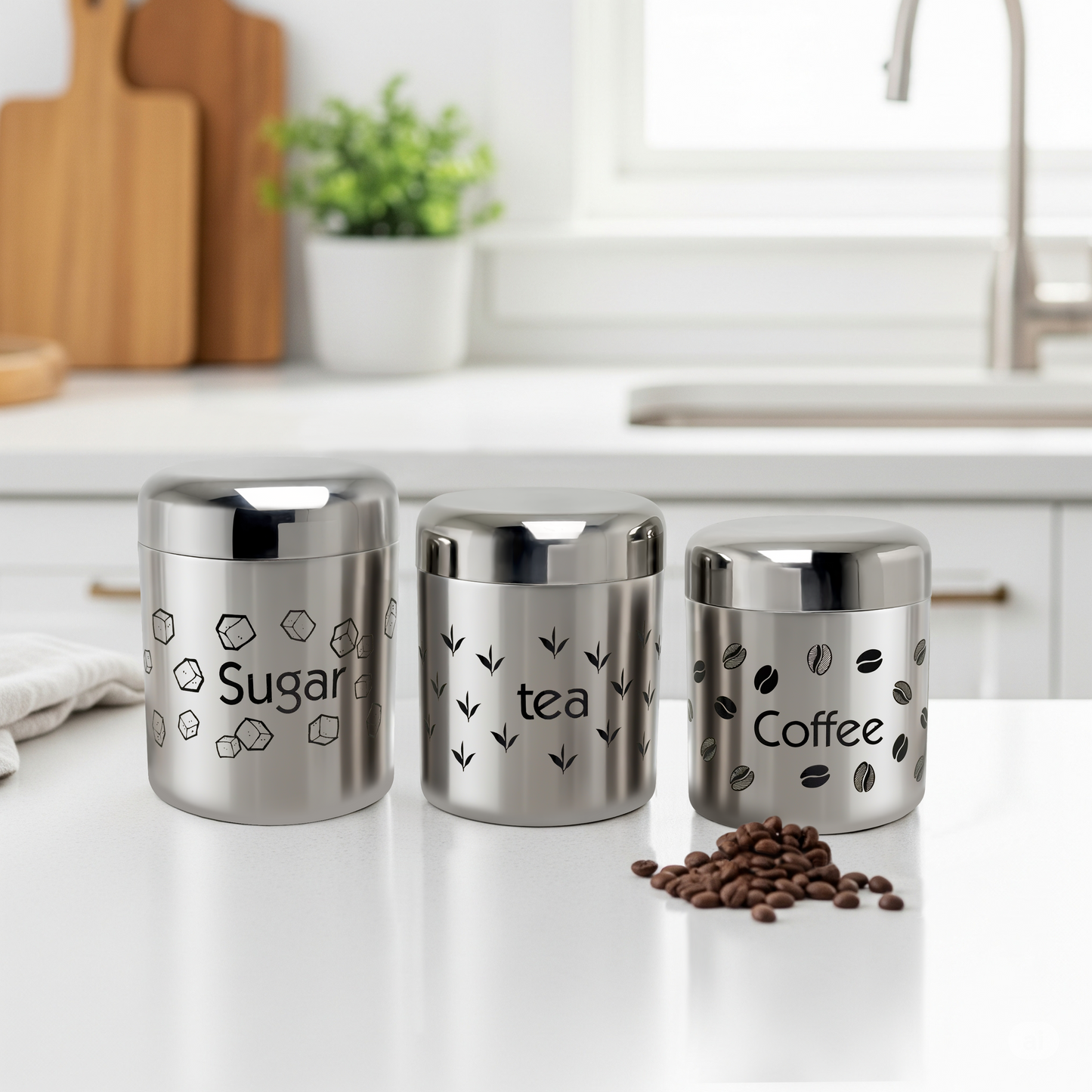 Vintage Tea Coffee Sugar Canister